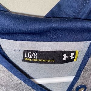 Under Armour Gray Logo Hoodie - Mens Large